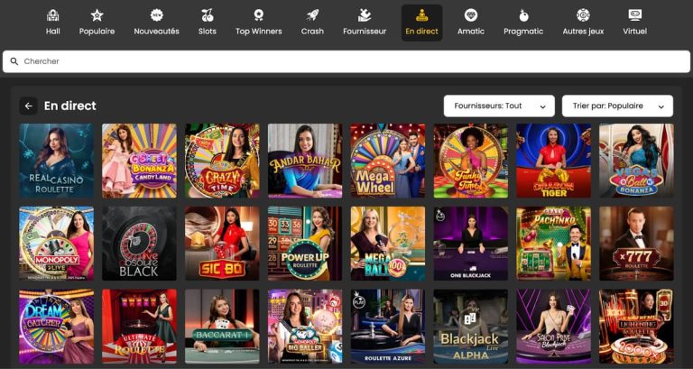 24bet Casino jeux live
